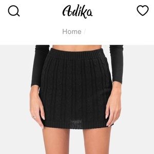 Adika Black Cable Knit skirt
